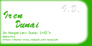 iren dunai business card